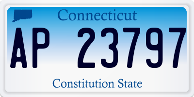 CT license plate AP23797