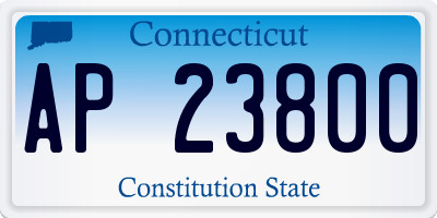 CT license plate AP23800