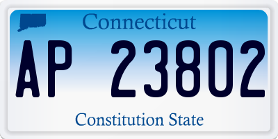 CT license plate AP23802