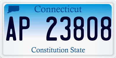 CT license plate AP23808