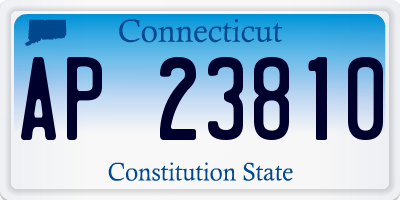 CT license plate AP23810