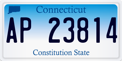 CT license plate AP23814