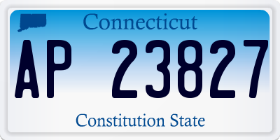 CT license plate AP23827