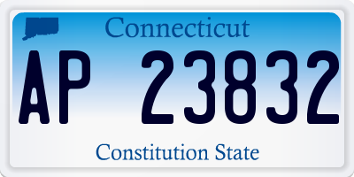 CT license plate AP23832