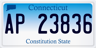 CT license plate AP23836