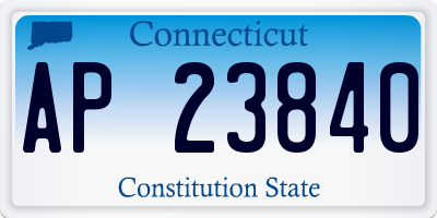 CT license plate AP23840