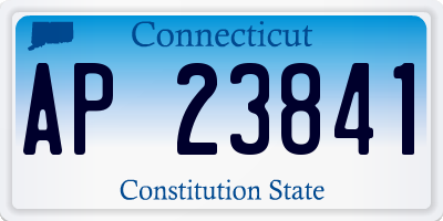 CT license plate AP23841