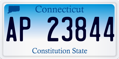 CT license plate AP23844