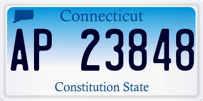 CT license plate AP23848