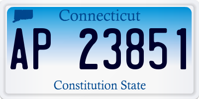 CT license plate AP23851