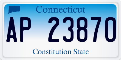 CT license plate AP23870