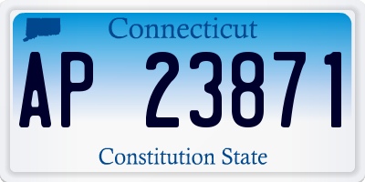 CT license plate AP23871