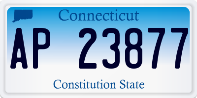 CT license plate AP23877