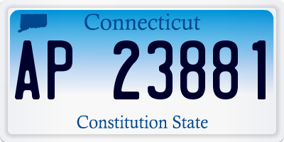 CT license plate AP23881