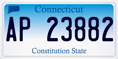 CT license plate AP23882