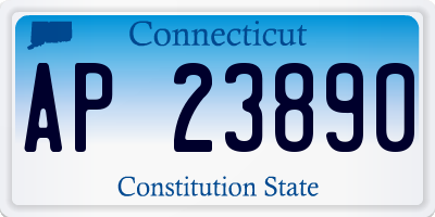 CT license plate AP23890