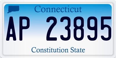 CT license plate AP23895