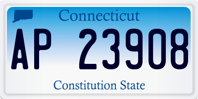 CT license plate AP23908