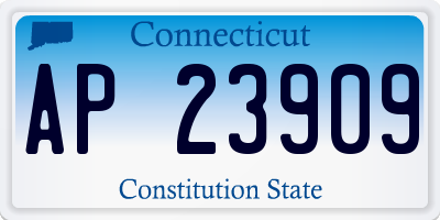CT license plate AP23909
