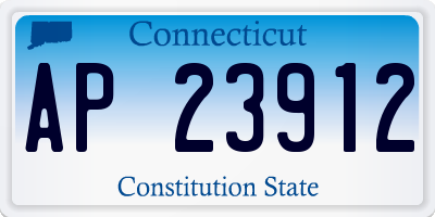 CT license plate AP23912