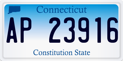 CT license plate AP23916