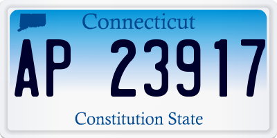 CT license plate AP23917