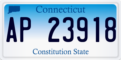 CT license plate AP23918
