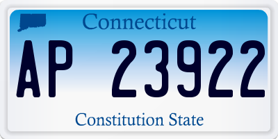 CT license plate AP23922