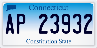 CT license plate AP23932