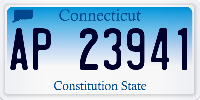 CT license plate AP23941