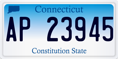 CT license plate AP23945