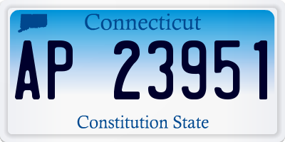 CT license plate AP23951