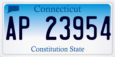 CT license plate AP23954