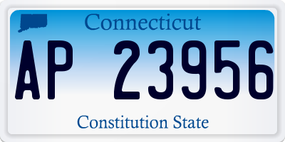 CT license plate AP23956