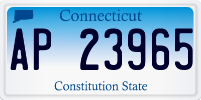 CT license plate AP23965