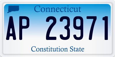 CT license plate AP23971