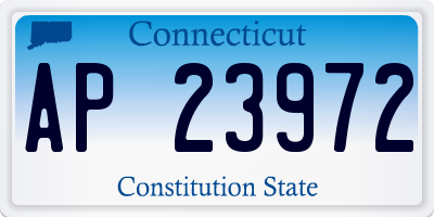 CT license plate AP23972