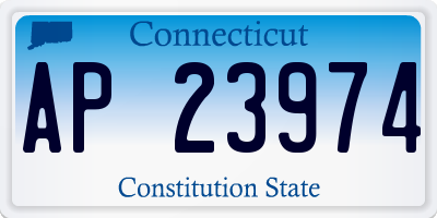CT license plate AP23974