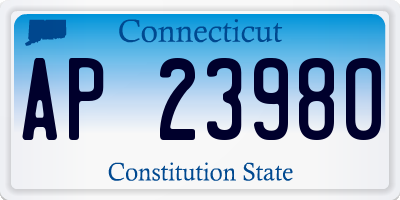 CT license plate AP23980