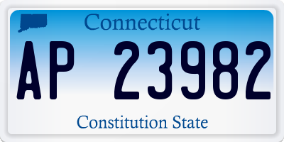 CT license plate AP23982