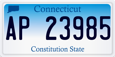 CT license plate AP23985
