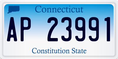 CT license plate AP23991