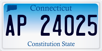 CT license plate AP24025