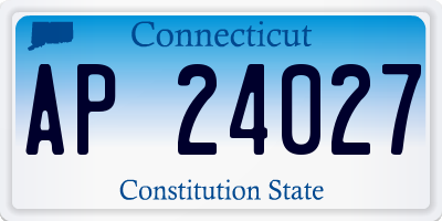 CT license plate AP24027