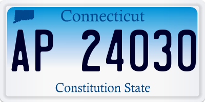 CT license plate AP24030