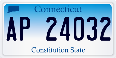 CT license plate AP24032