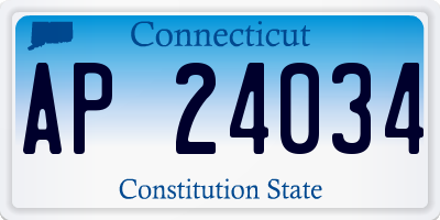 CT license plate AP24034