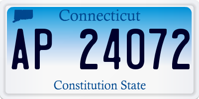 CT license plate AP24072