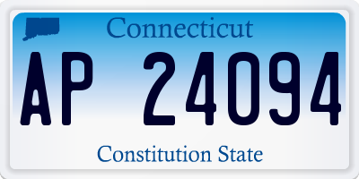 CT license plate AP24094