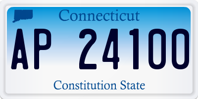 CT license plate AP24100